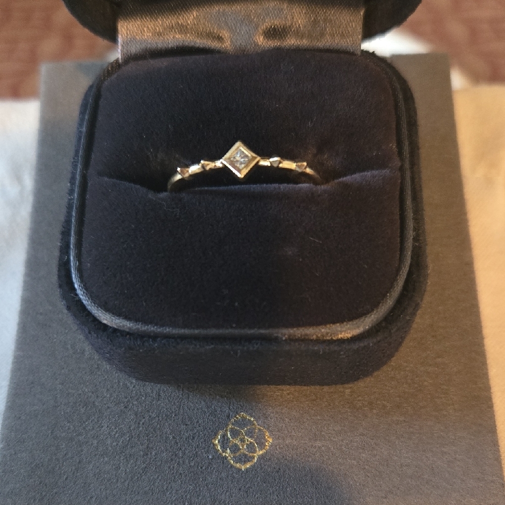 Kendra Scott Wave 14K Yellow Gold Ring in Diamonds